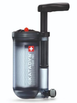 Katadyn Hiker Pro Hand Pump Water Filter - Lightweight, Fast Flow, Easy Clean, 0.2-Micron Filtration for Hiking & Camping