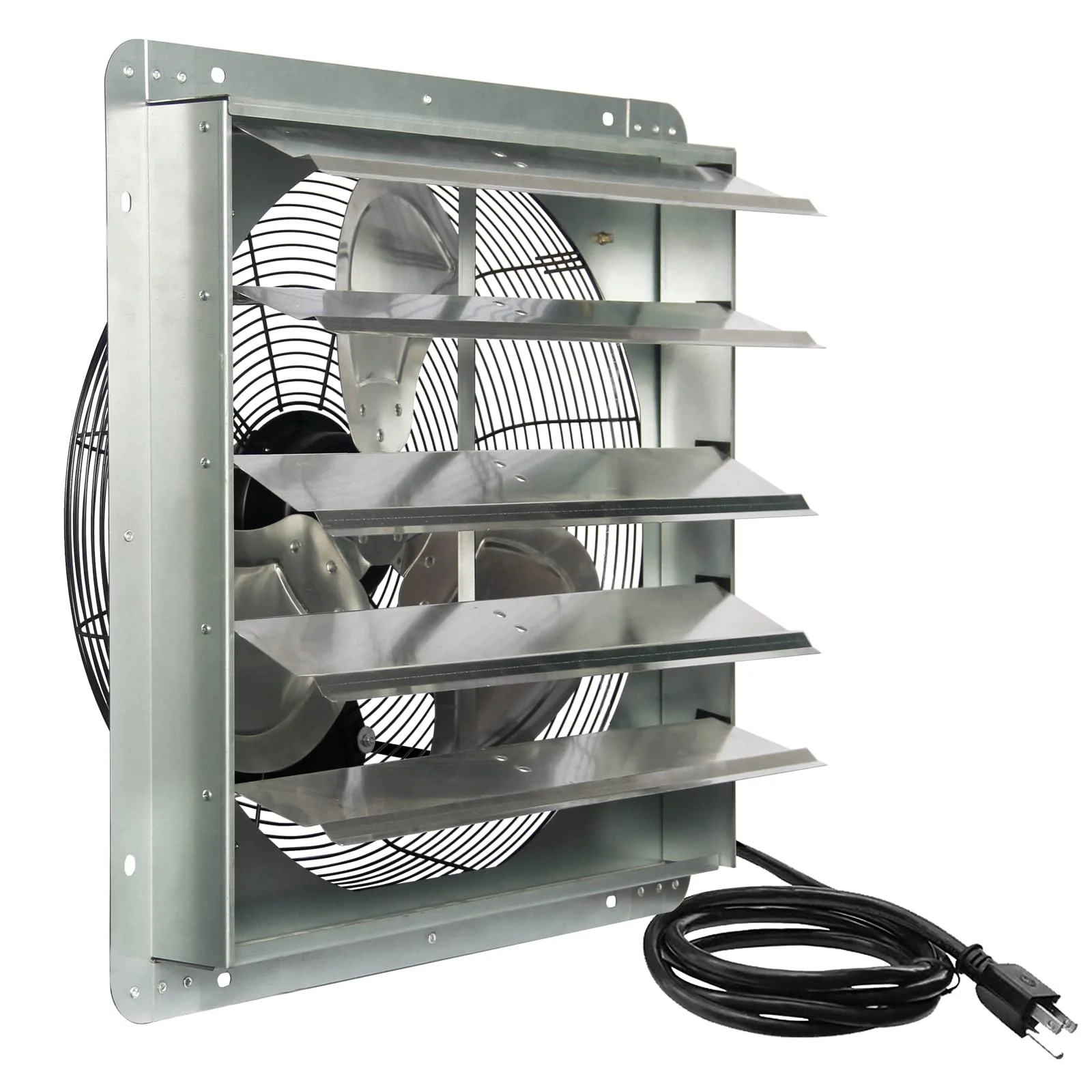 KEN BROWN 20" Shutter Exhaust Fan, Corrosion Resistant, Automatic Shutters, Easy Install, Superior Airflow for Home & Industrial Use