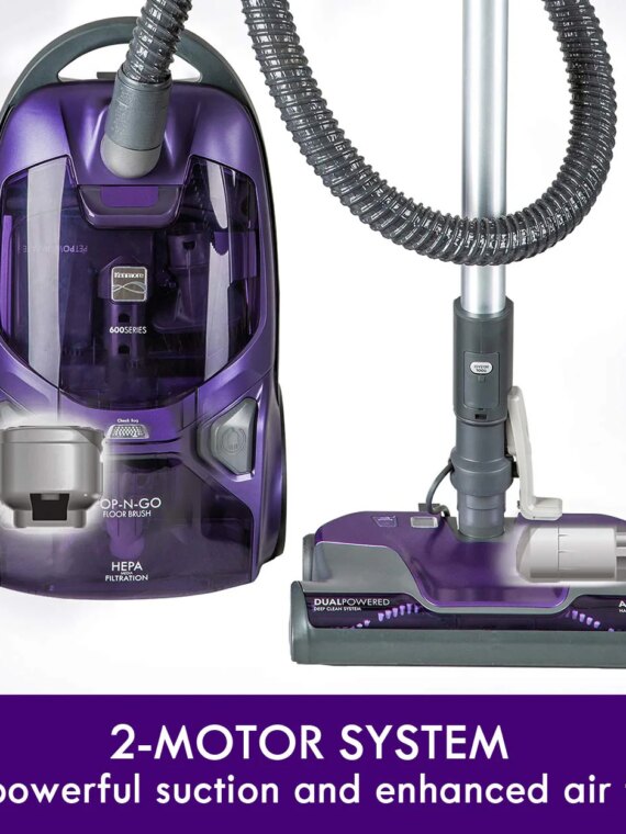 Kenmore 600 Series Lightweight Bagged Canister Vacuum with HEPA Filter & Pet PowerMate