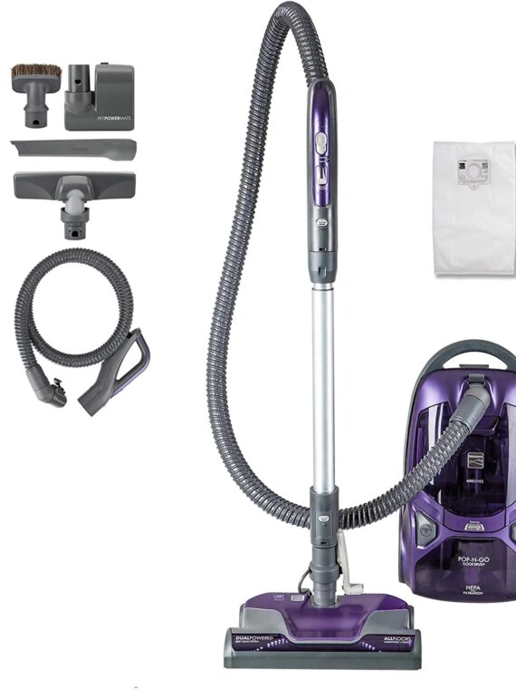 Kenmore 600 Series Lightweight Bagged Canister Vacuum with HEPA Filter & Pet PowerMate