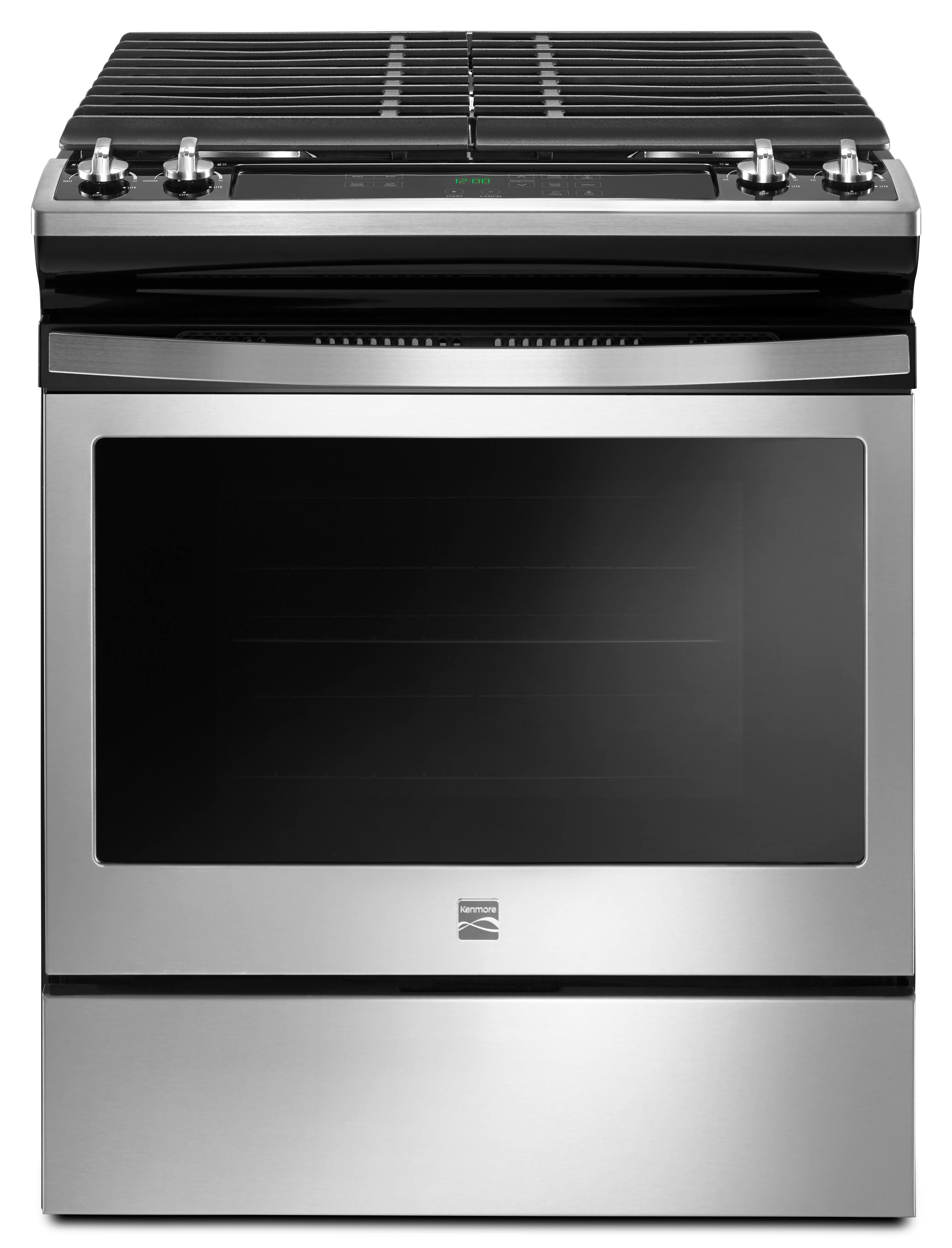 Kenmore 75113 5.0 Cu. Ft. Slide-In Gas Range with Turbo Boil Burner, Stainless Steel
