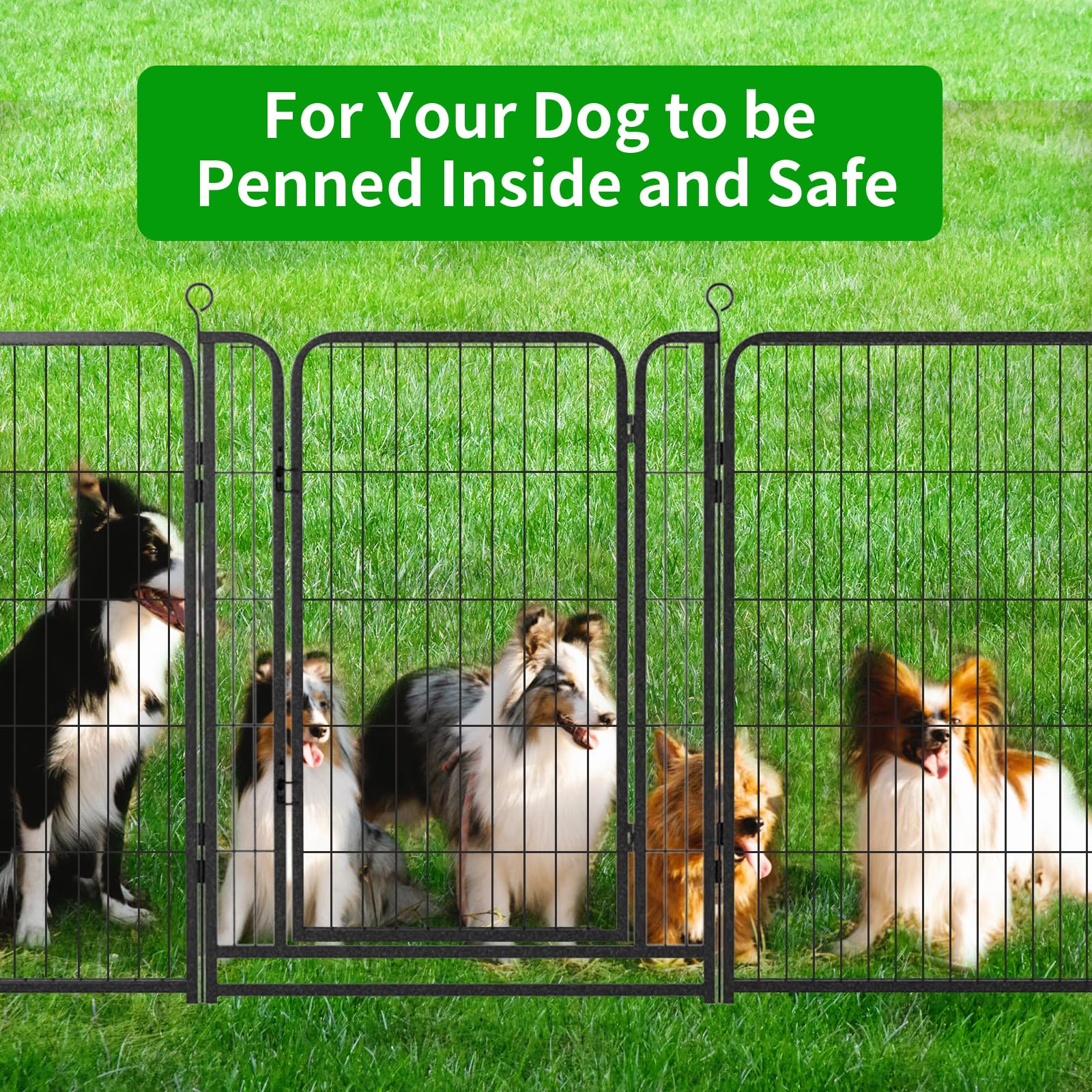 Kfvigoho Extra Wide 12-Panel Dog Playpen, Anti-Rust Metal, Indoor/Outdoor, Portable & Expandable