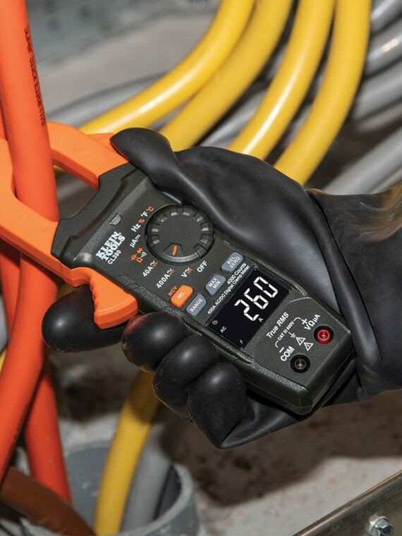 Klein Tools CL390 Digital Clamp Meter, TRMS, 400 Amp, Auto-Ranging, AC/DC, Non-Contact Voltage Tester