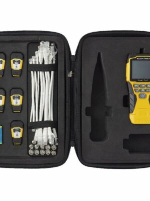 Klein Tools Coaxial Cable Tester Kit VDV501-853, RJ11/12 RJ45 F-Connector, PoE Detection, Wiremap, Length Measurement