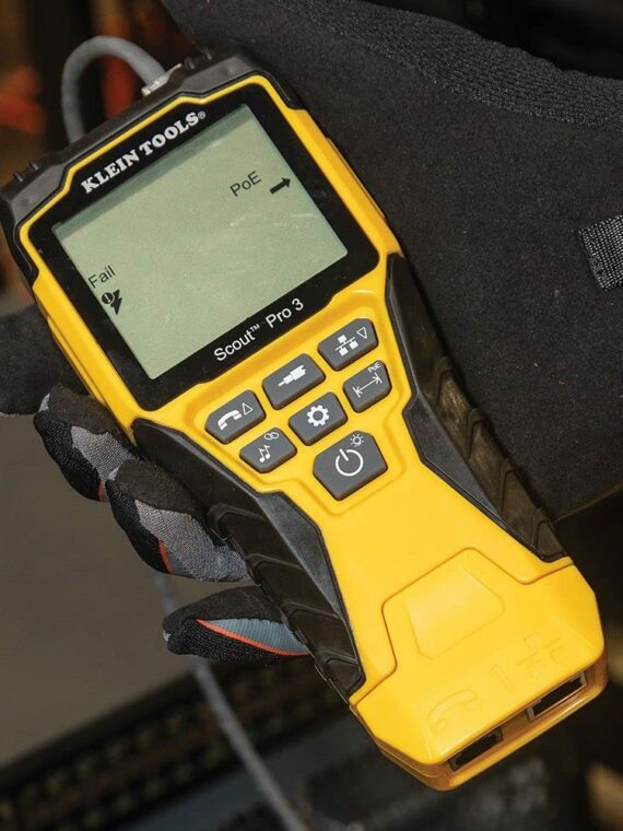 Klein Tools Coaxial Cable Tester Kit VDV501-853, RJ11/12 RJ45 F-Connector, PoE Detection, Wiremap, Length Measurement