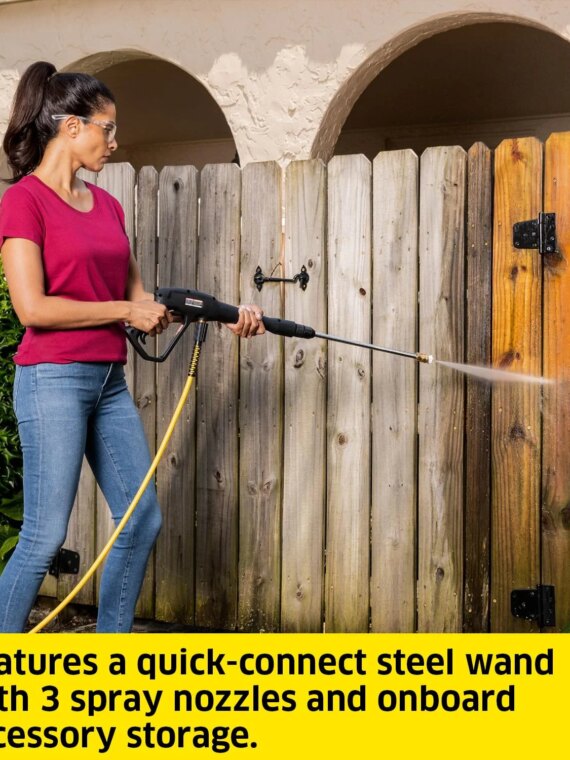 Kärcher Max 2250 PSI Electric Pressure Washer with Quick-Connect Wand, 3 Nozzles, and Onboard Detergent Tank