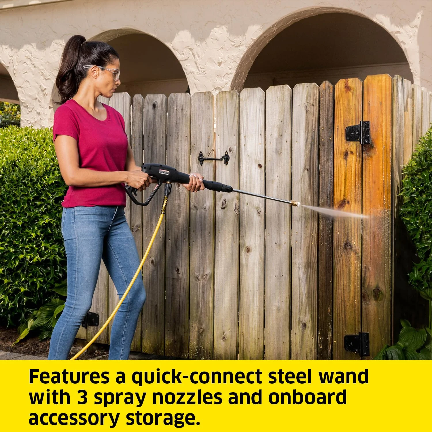 Kärcher Max 2250 PSI Electric Pressure Washer with Quick-Connect Wand, 3 Nozzles, and Onboard Detergent Tank