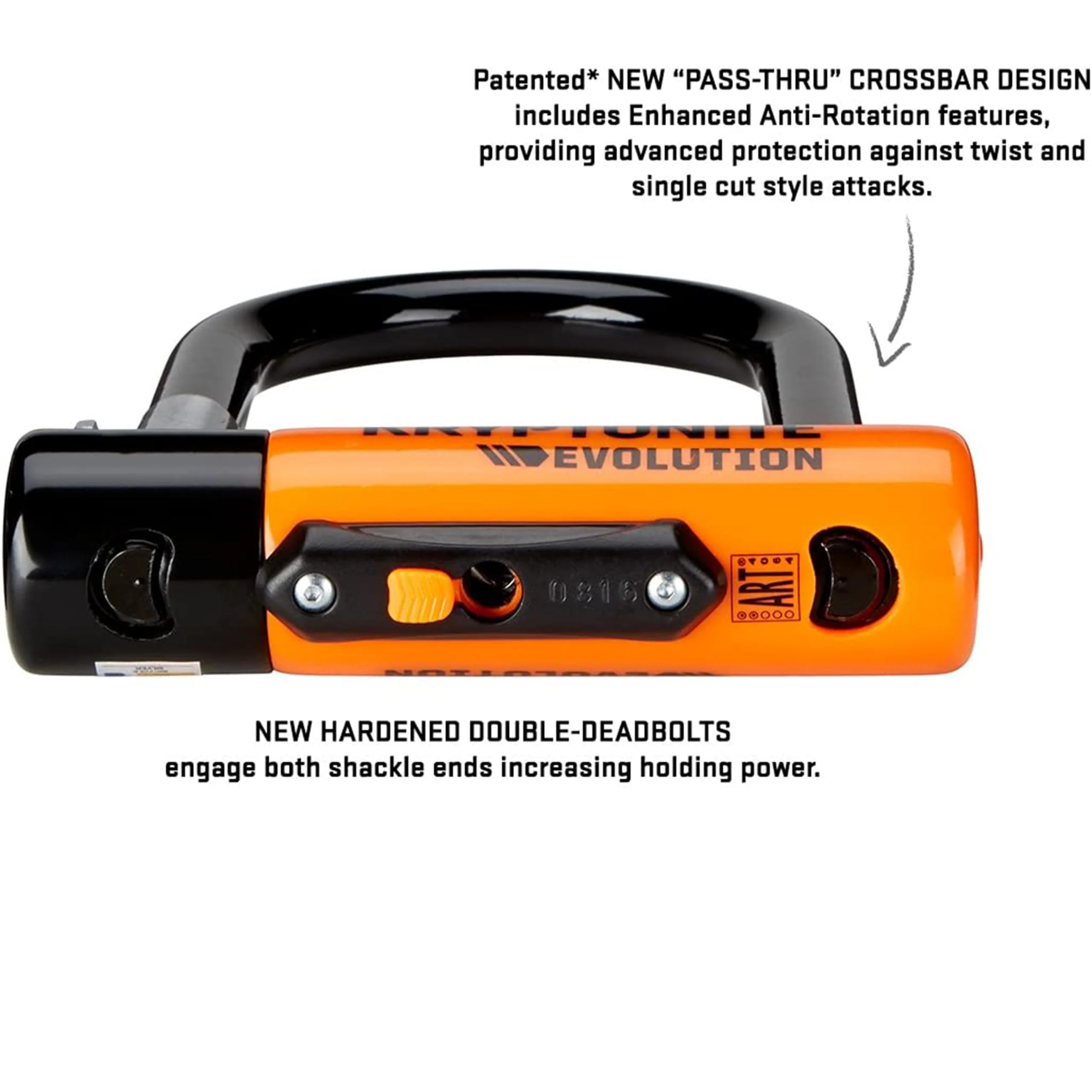 Kryptonite Evolution Mini-7 U-Lock with 4' Cable, 13mm Hardened Steel, Anti-Theft Protection