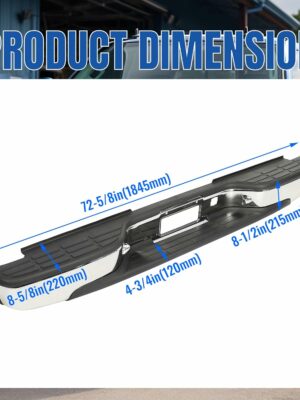 KUAFU Chrome Rear Step Bumper for 1999-2006 Chevy Silverado/GMC Sierra 1500 with License Plate Light