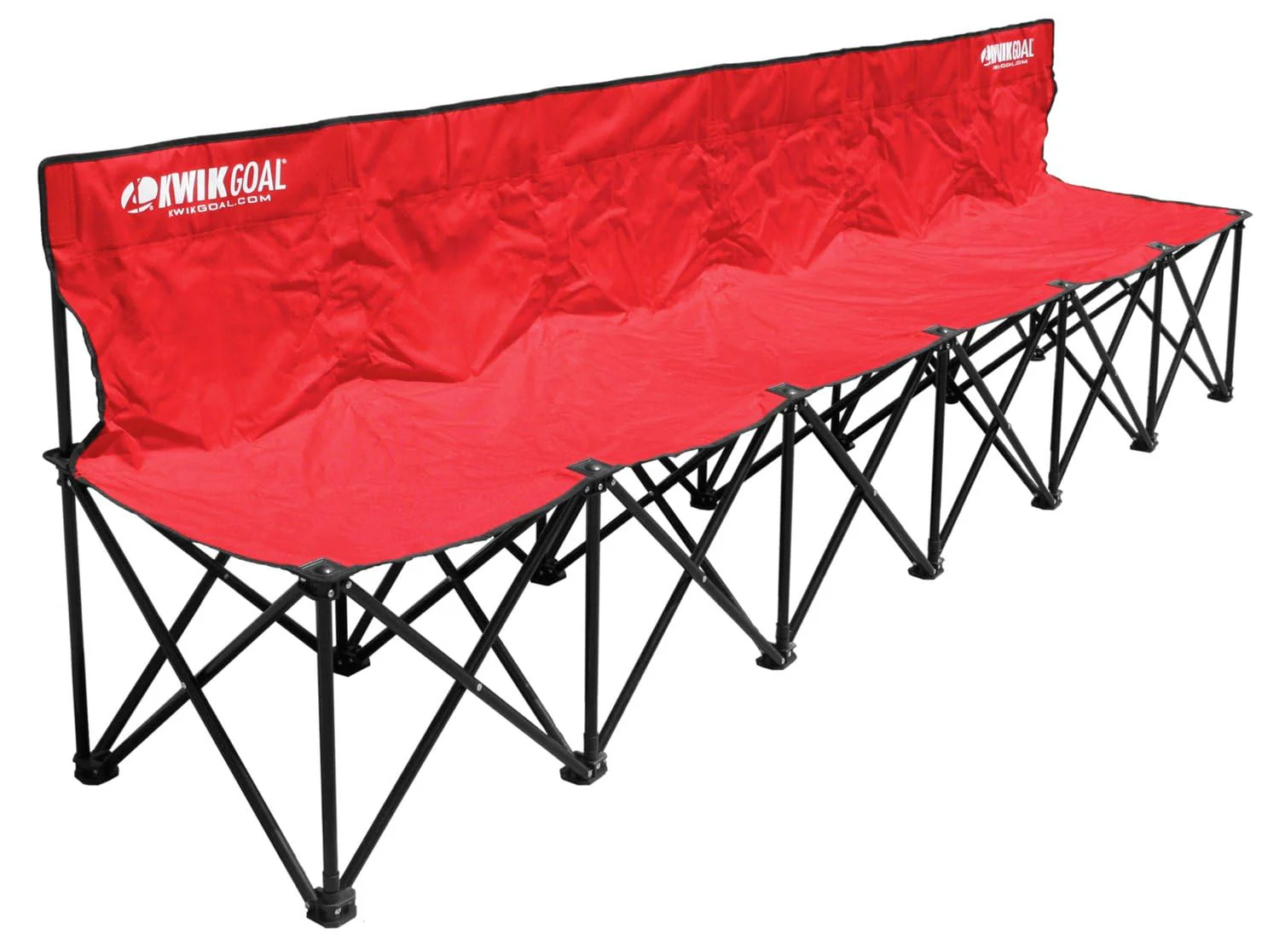 Kwik Goal 6-Seat Collapsible Sideline Bench with Carrying Bag