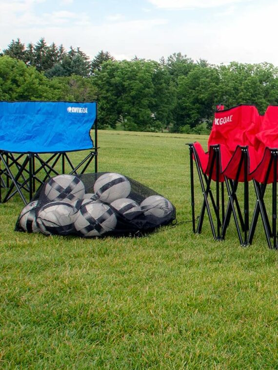 Kwik Goal 6-Seat Collapsible Sideline Bench with Carrying Bag