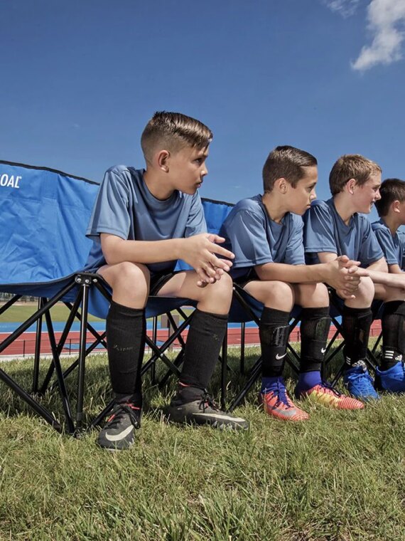 Kwik Goal 6-Seat Collapsible Sideline Bench with Carrying Bag