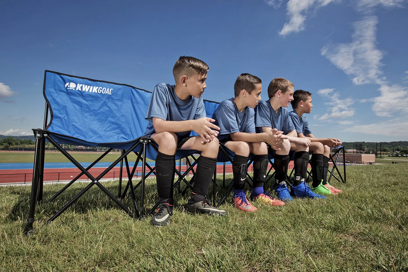 Kwik Goal 6-Seat Collapsible Sideline Bench with Carrying Bag