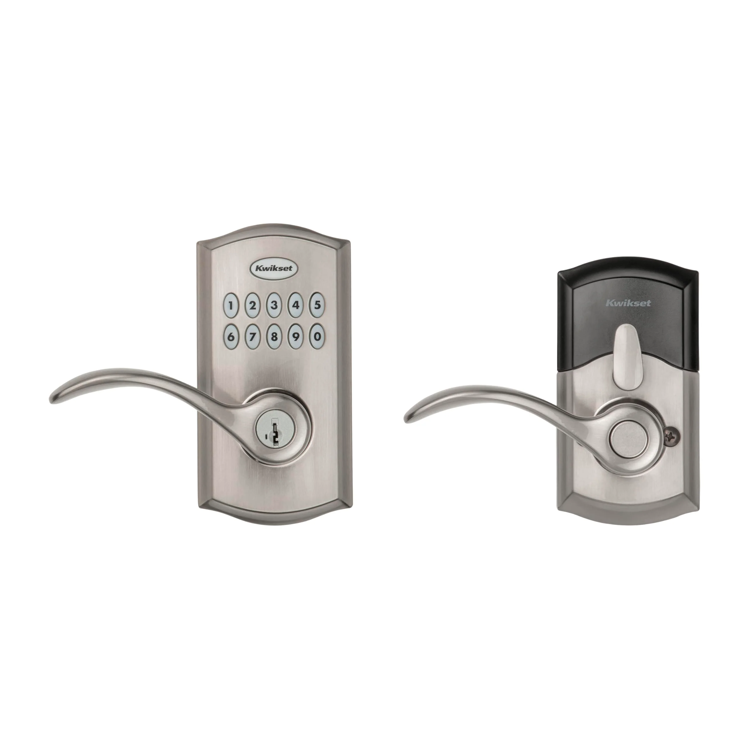 Kwikset SmartCode 955 Keyless Keypad Door Lock with Handle, Auto Lock, SmartKey Security, Easy Install