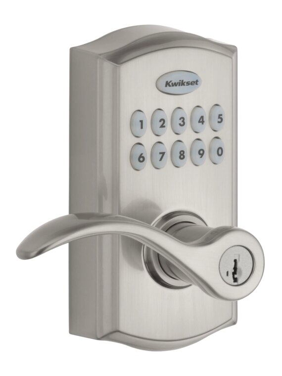 Kwikset SmartCode 955 Keyless Keypad Door Lock with Handle, Auto Lock, SmartKey Security, Easy Install
