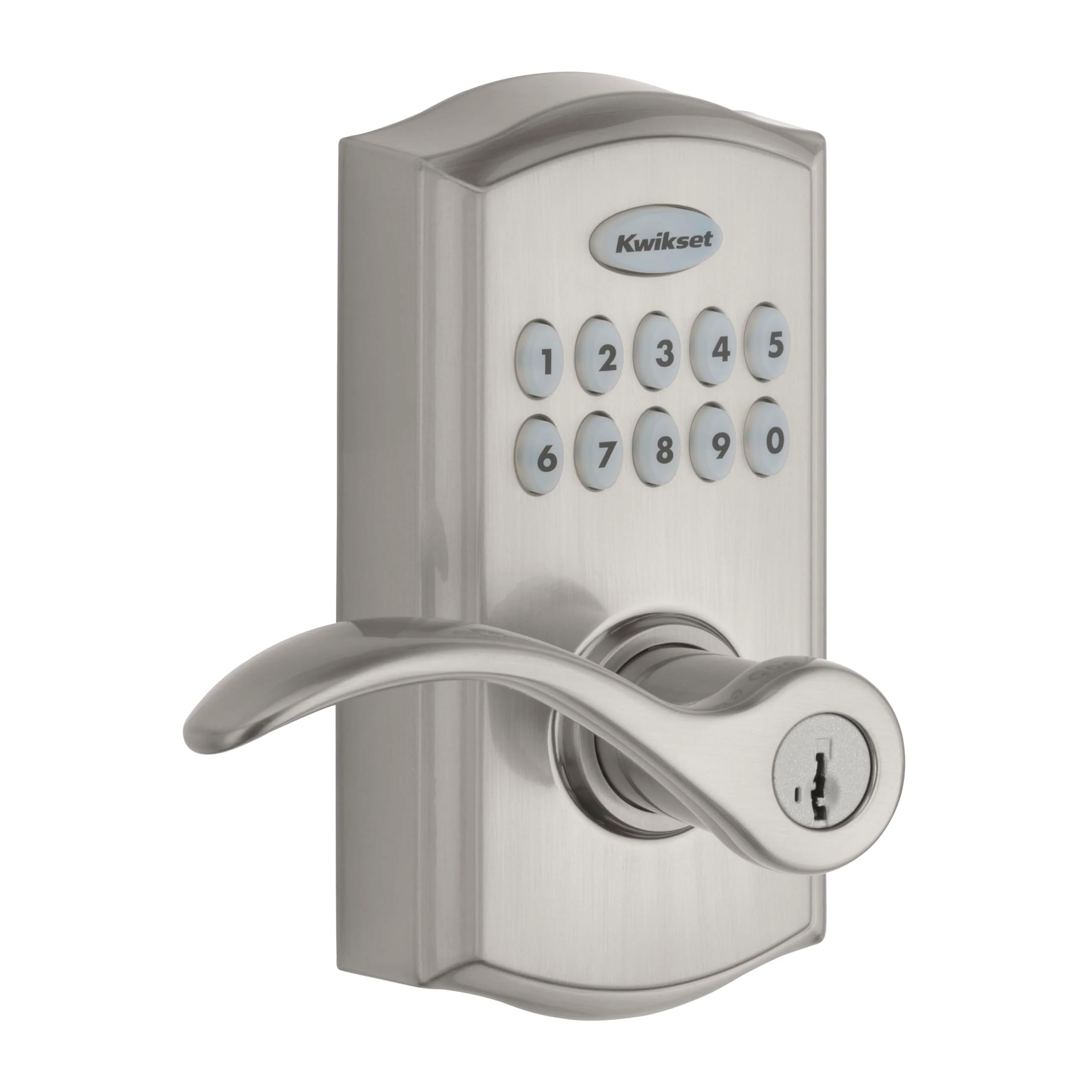 Kwikset SmartCode 955 Keyless Keypad Door Lock with Handle, Auto Lock, SmartKey Security, Easy Install