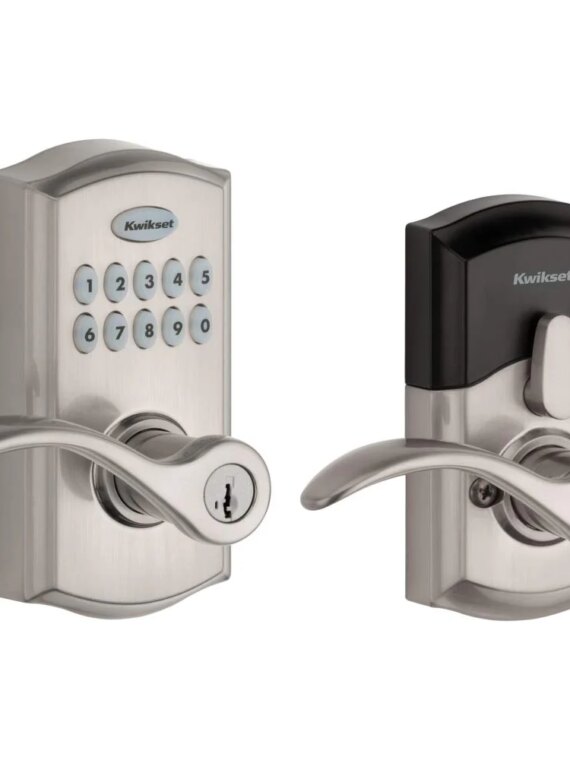 Kwikset SmartCode 955 Keyless Keypad Door Lock with Handle, Auto Lock, SmartKey Security, Easy Install