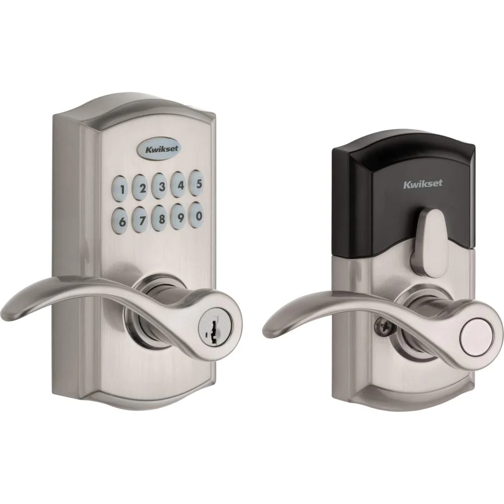 Kwikset SmartCode 955 Keyless Keypad Door Lock with Handle, Auto Lock, SmartKey Security, Easy Install
