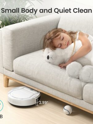 Lefant M210 Robot Vacuum Cleaner – Compact, Powerful Suction, Pet-Friendly, Smart App Control, 120 Min Runtime