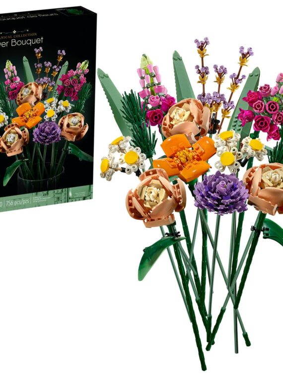 LEGO Botanical Collection Flower Bouquet 10280, Creative Building Set for Adults, Multicolor, 756 Pieces