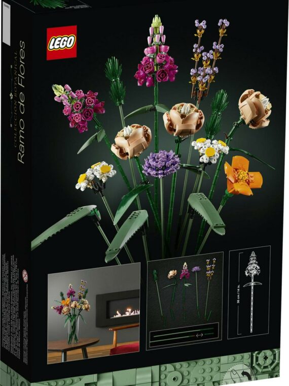LEGO Botanical Collection Flower Bouquet 10280, Creative Building Set for Adults, Multicolor, 756 Pieces