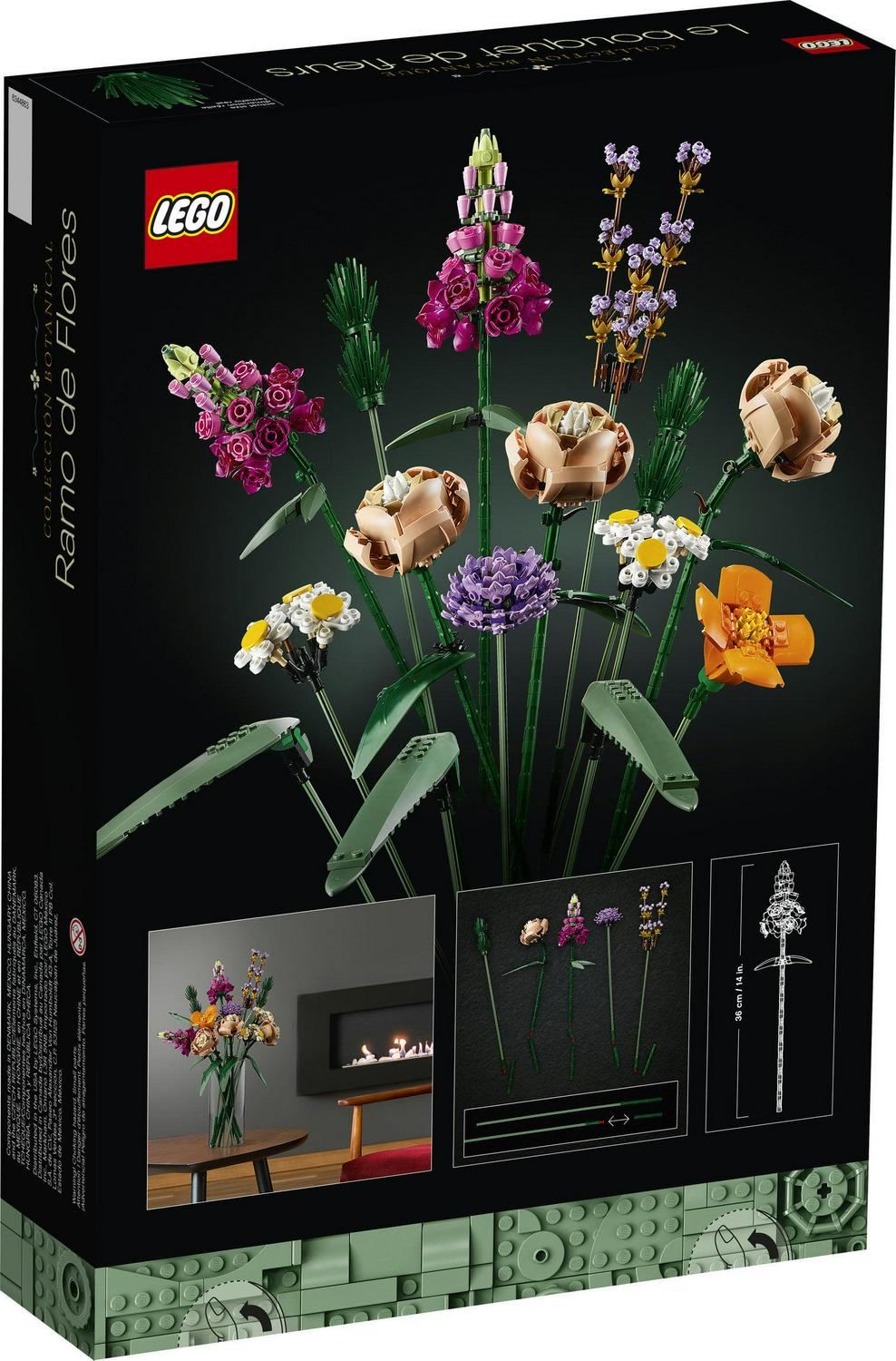 LEGO Botanical Collection Flower Bouquet 10280, Creative Building Set for Adults, Multicolor, 756 Pieces