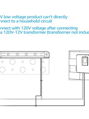 LEONLITE 8-Pack 7″ LED Hardscape Lights, 2700K, 12V AC/DC, IP65 Waterproof, ETL Listed