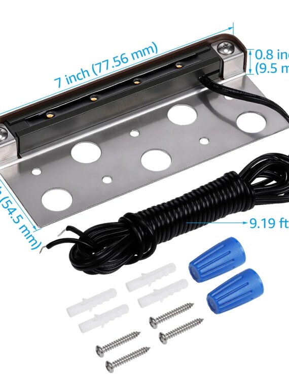 LEONLITE 8-Pack 7" LED Hardscape Lights, 2700K, 12V AC/DC, IP65 Waterproof, ETL Listed