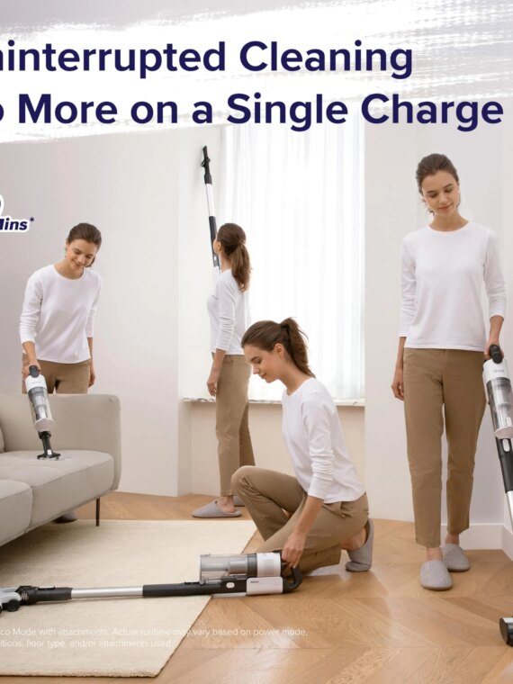 LEVOIT Cordless Vacuum Cleaner, Anti-Hair Wrap, 50-Min Battery, Pet Tool, Lightweight, High-Efficiency Filtration