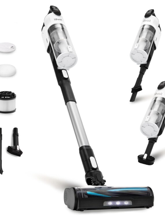 LEVOIT Cordless Vacuum Cleaner, Anti-Hair Wrap, 50-Min Battery, Pet Tool, Lightweight, High-Efficiency Filtration