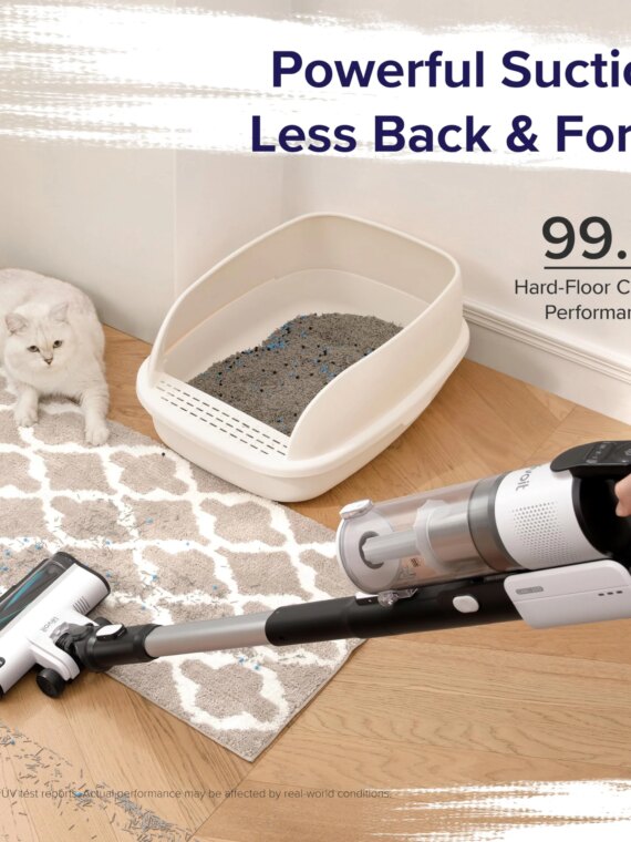 LEVOIT Cordless Vacuum Cleaner, Anti-Hair Wrap, 50-Min Battery, Pet Tool, Lightweight, High-Efficiency Filtration