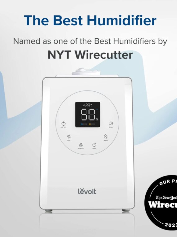LEVOIT LV600S Smart Humidifier, Warm & Cool Mist, 753 Sq Ft Coverage, App & Voice Control, Essential Oil Diffuser, Top-Fill Design