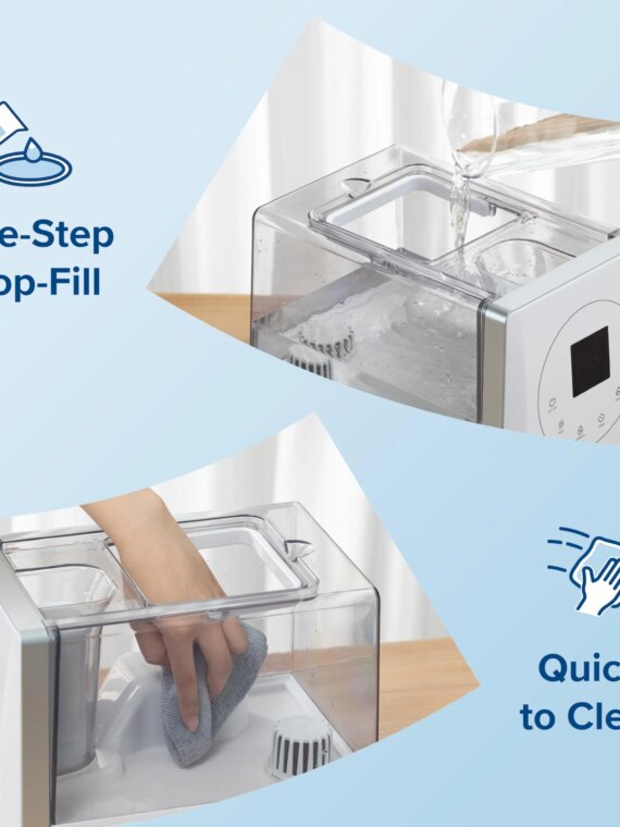 LEVOIT LV600S Smart Humidifier, Warm & Cool Mist, 753 Sq Ft Coverage, App & Voice Control, Essential Oil Diffuser, Top-Fill Design