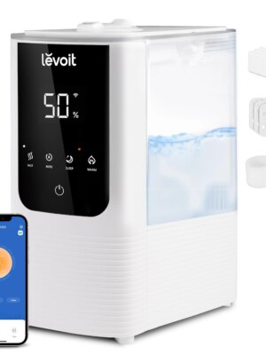 LEVOIT Smart Warm & Cool Mist Humidifier, 4.5L, App Control, Dual Nozzles, Essential Oil Tray, Quiet Operation