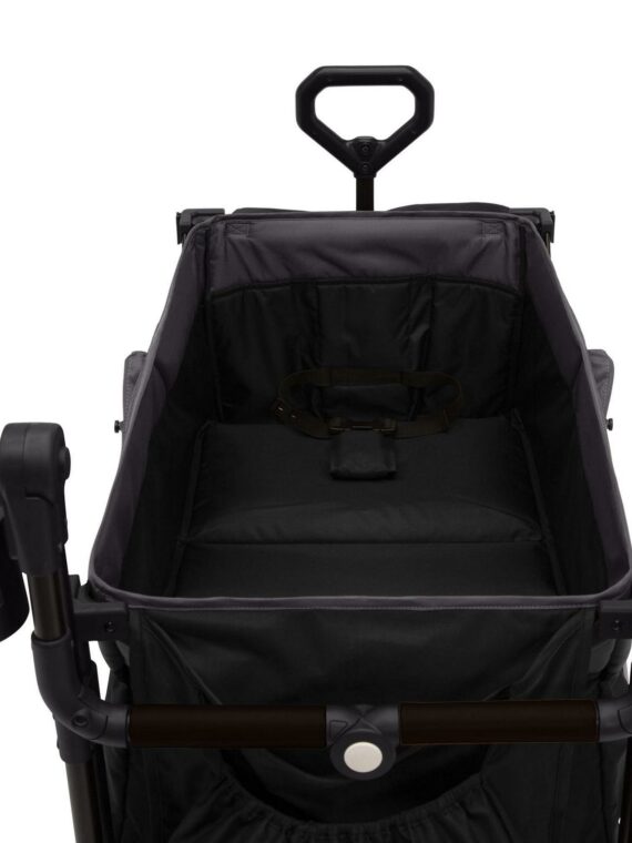 Little Folks by Delta Children City Wagon Cruiser Stroller, Black, 2-Seater, Foldable, with Canopy and Cup Holder