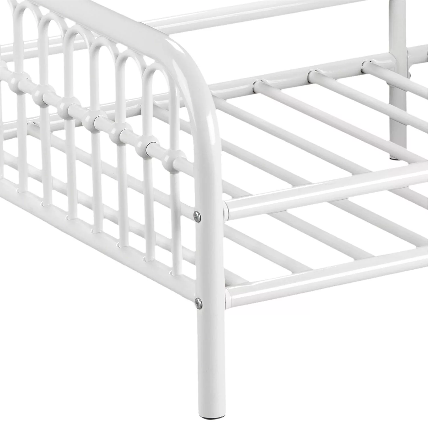 Little Seeds Monarch Hill Ivy White Metal Toddler Bed - Victorian Style, Sturdy Support, CPSIA Certified