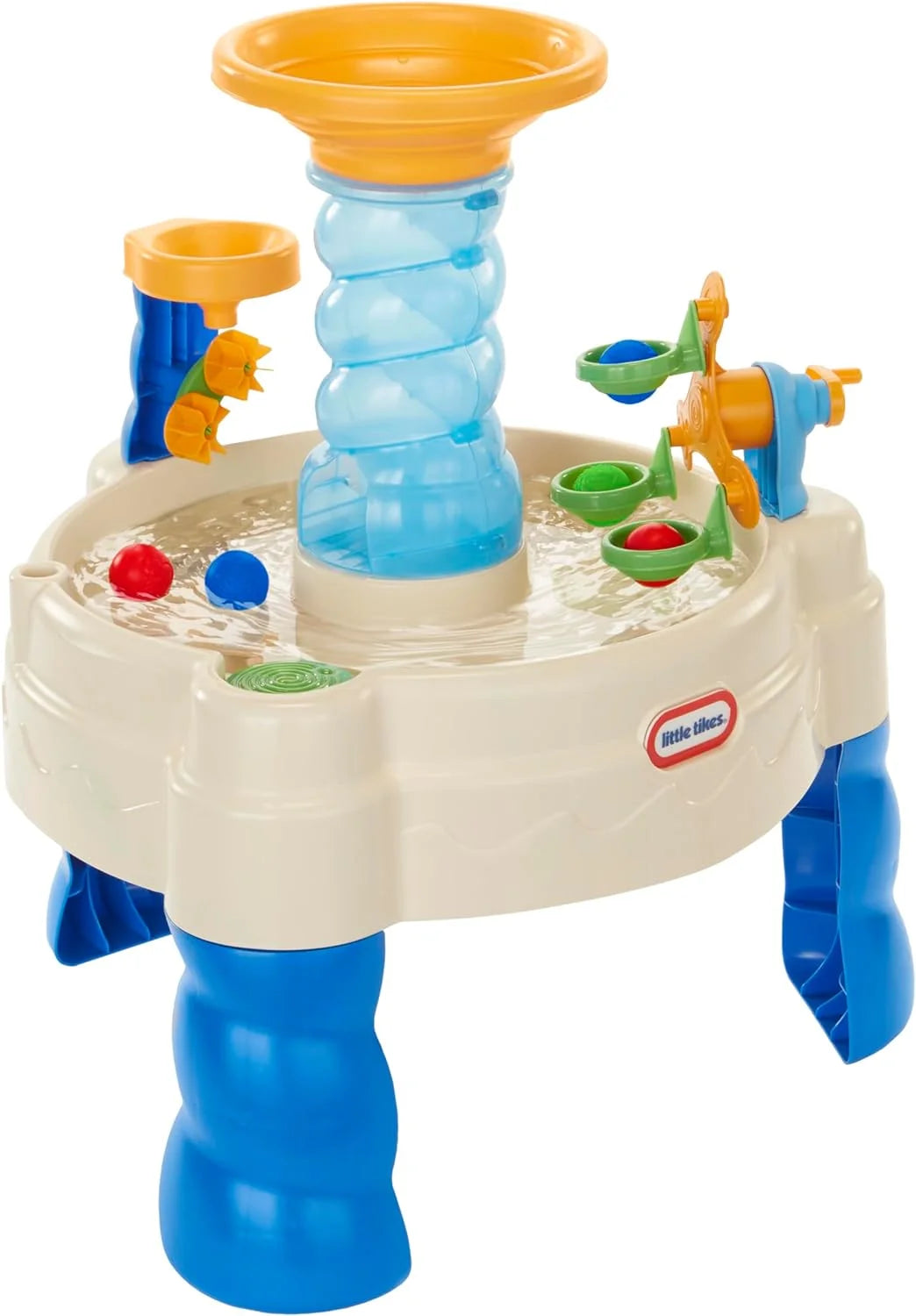 Little Tikes Spiralin' Seas Waterpark Play Table for Toddlers, Multicolor, Enhances Motor Skills, Includes 5 Balls & 1 Cup, 7 Gallon Capacity