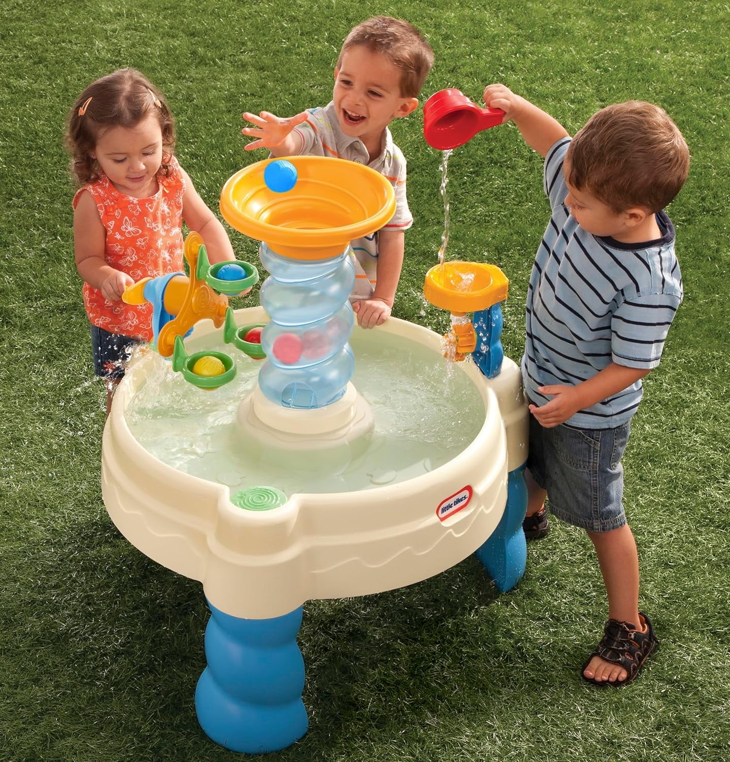 Little Tikes Spiralin' Seas Waterpark Play Table for Toddlers, Multicolor, Enhances Motor Skills, Includes 5 Balls & 1 Cup, 7 Gallon Capacity