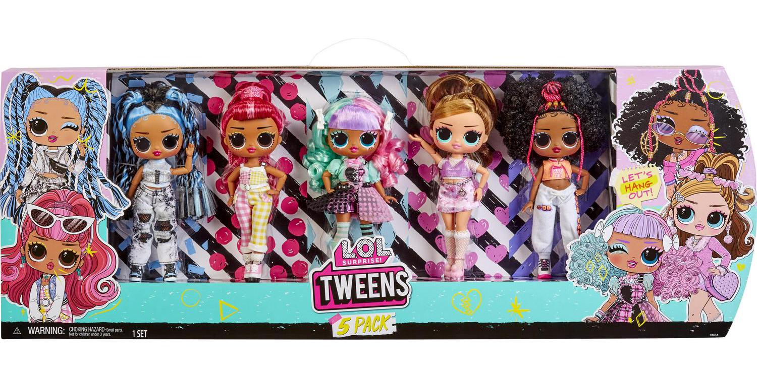 L.O.L Surprise! Tweens Series 1&2 5-Pack with 70+ Surprises & 5 Exclusive Dolls