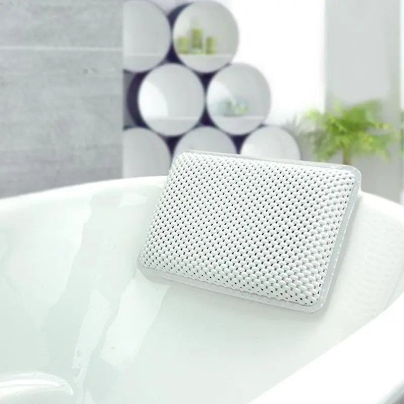 Luxury Soft Bathtub Pillow - Ultimate Neck Support, Cushioned Bolsters, Mildew-Resistant, Easy Install with Suction Cups
