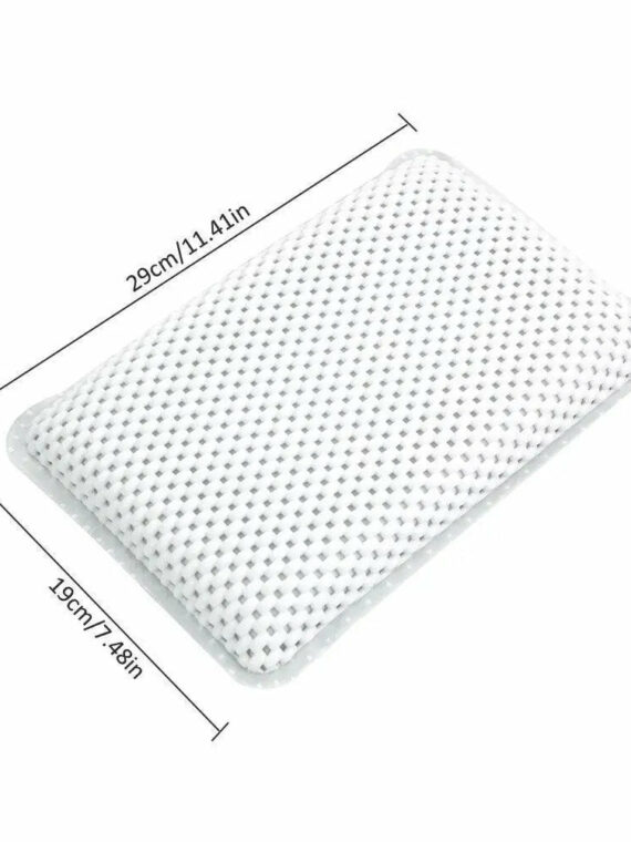 Luxury Soft Bathtub Pillow - Ultimate Neck Support, Cushioned Bolsters, Mildew-Resistant, Easy Install with Suction Cups
