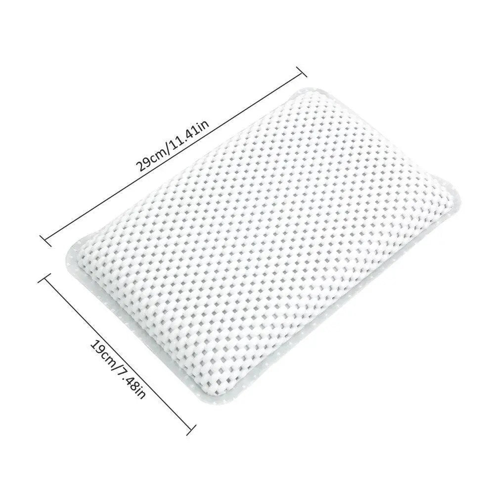 Luxury Soft Bathtub Pillow - Ultimate Neck Support, Cushioned Bolsters, Mildew-Resistant, Easy Install with Suction Cups