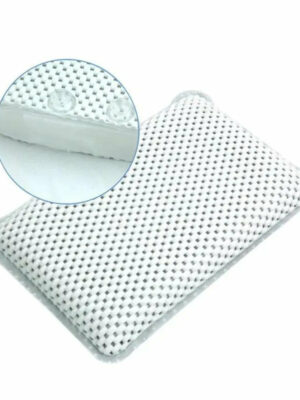 Luxury Soft Bathtub Pillow – Ultimate Neck Support, Cushioned Bolsters, Mildew-Resistant, Easy Install with Suction Cups
