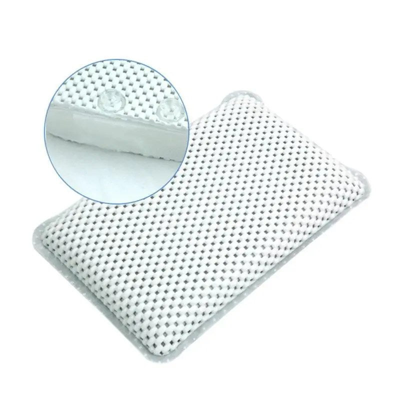 Luxury Soft Bathtub Pillow - Ultimate Neck Support, Cushioned Bolsters, Mildew-Resistant, Easy Install with Suction Cups