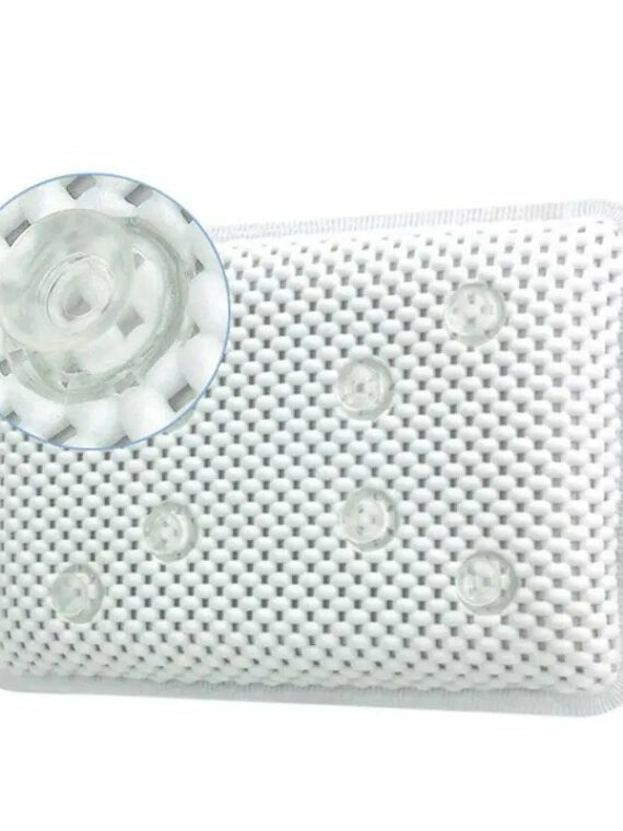 Luxury Soft Bathtub Pillow - Ultimate Neck Support, Cushioned Bolsters, Mildew-Resistant, Easy Install with Suction Cups