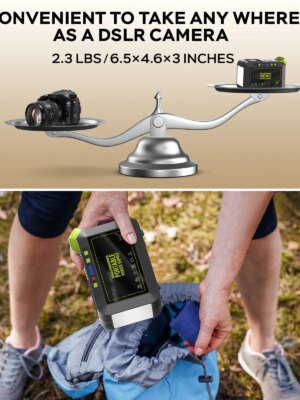 MARBERO M82 Portable Power Station, 88Wh Lithium Battery, Compact Solar Generator for Camping, 8 Output Ports, Fast Charging