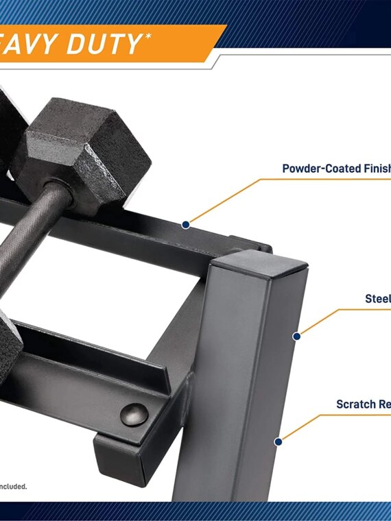 Marcy 3-Tier Dumbbell Rack - Heavy-Duty Steel, Space-Saving Design, Home Gym Weight Storage Organizer