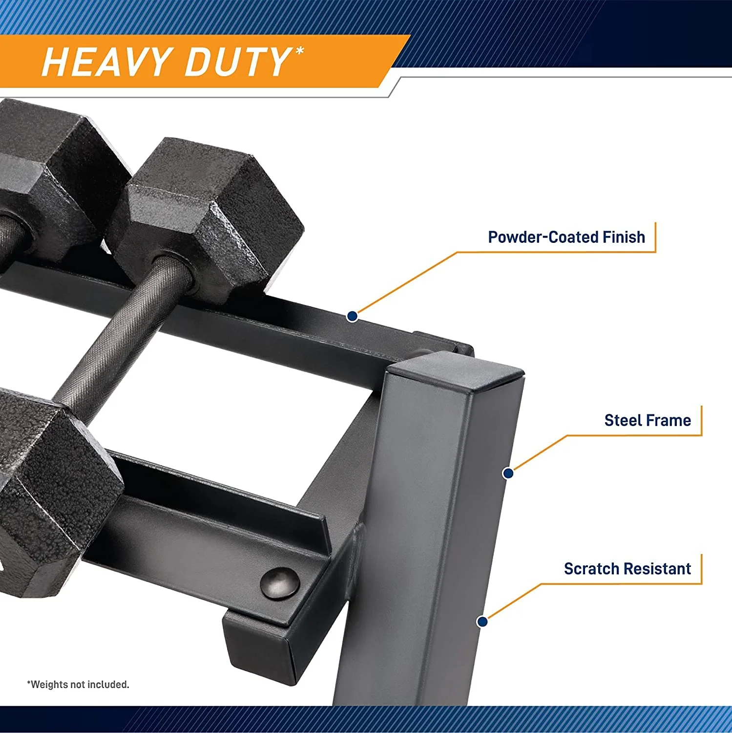 Marcy 3-Tier Dumbbell Rack - Heavy-Duty Steel, Space-Saving Design, Home Gym Weight Storage Organizer