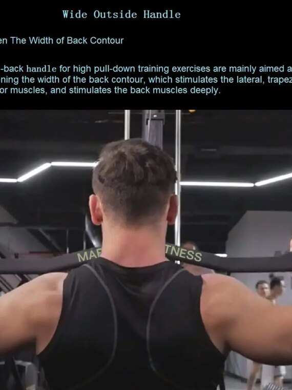 MARSAFIT 5PCS Home Gym Fitness Set - Solid Steel T-Bar & V-Bar with Ergonomic Grips, Supports 880 lbs, Ideal for Strength Training