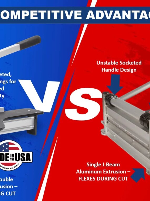 MARSHALLTOWN Ultra-Lite Flooring Cutter 13" - Cuts Laminate, Vinyl, Hardwood; Portable, Precise, USA-Made